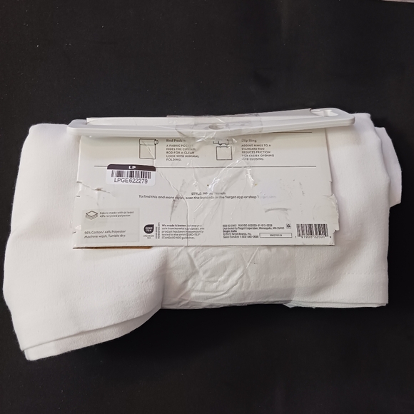 Threshold Cream Farrah Light Filtering Single Curtain Panel 54" x 84" OPEN BOX - Picture 2 of 8